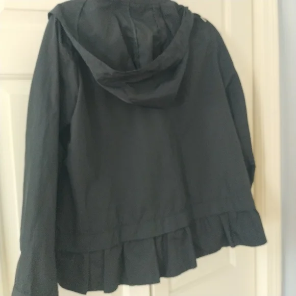 Zara Basic Parka Jacket Black Water Resistant Hooded S - Picture 7 of 13